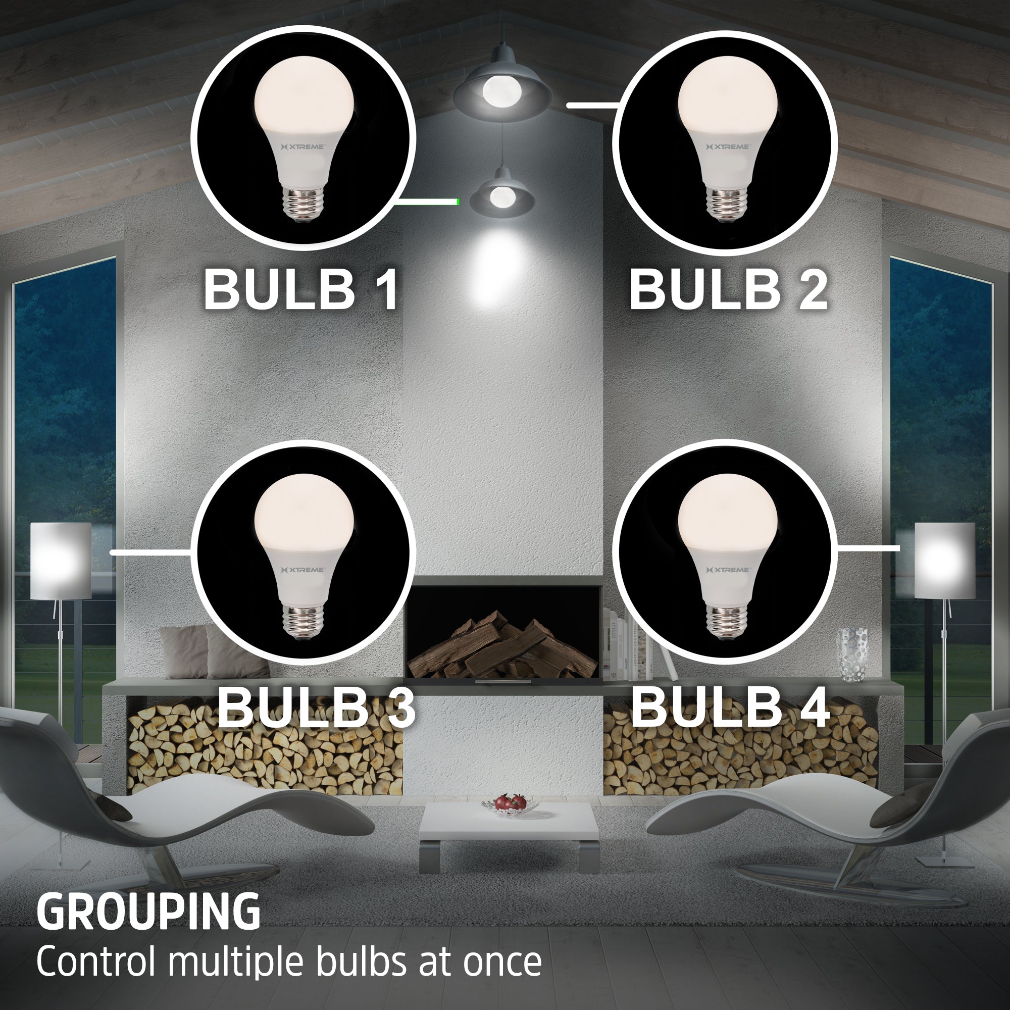 Smart Wi-Fi Dimmable Warm White LED Light Bulb, A19, E26, Mobile App Control, 9 Watt
