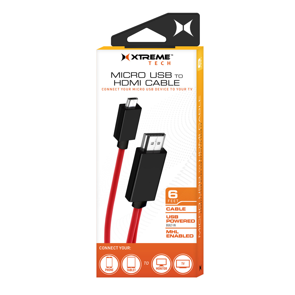 6ft Micro USB to HDMI Cable for MHL-Enabled Devices - HD Video Adapter
