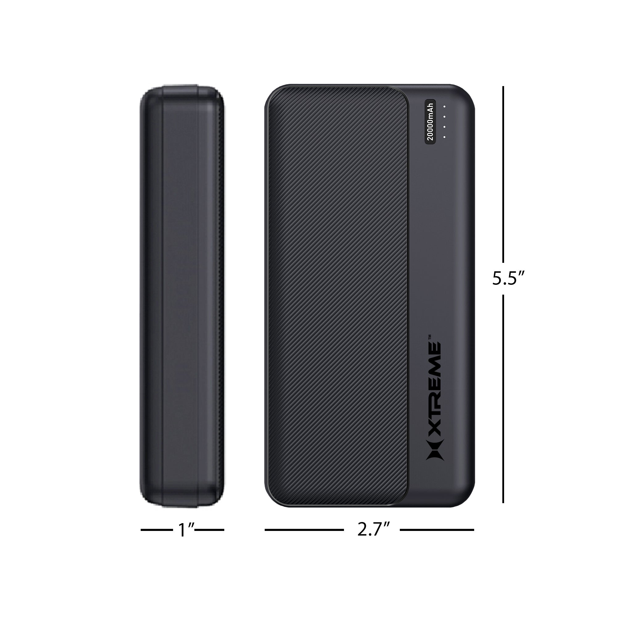 Pro 20,000mAh Portable Charger – 20W Fast Charging Power Bank with USB-C Power Delivery (PD) & Quick Charge USB-A, LED Digital Display