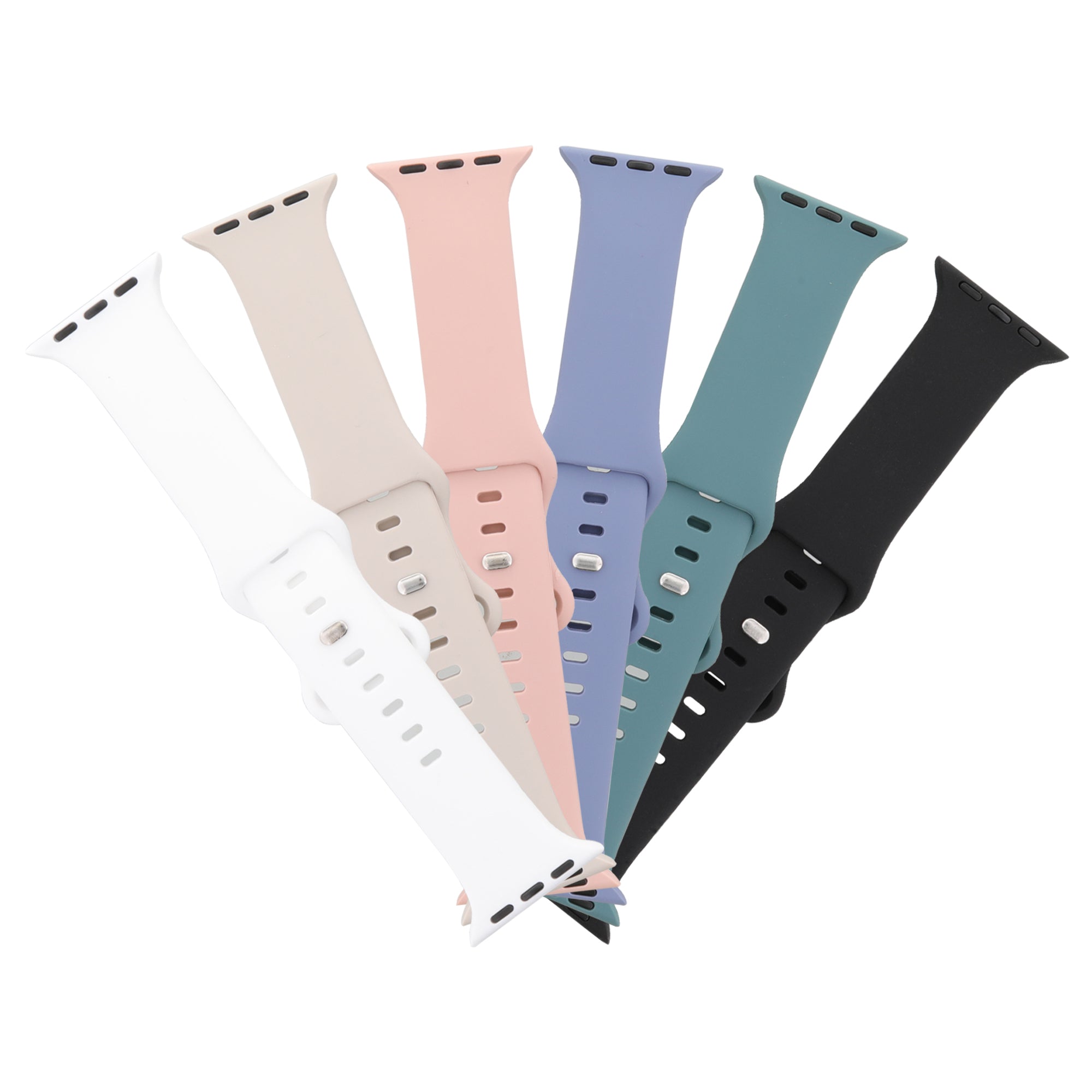 Xtreme Smart Watch Soft Silicone Band 6-Pack – Small Size (38/40/41mm), Waterproof Sport Straps with New Secure Buckle Design
