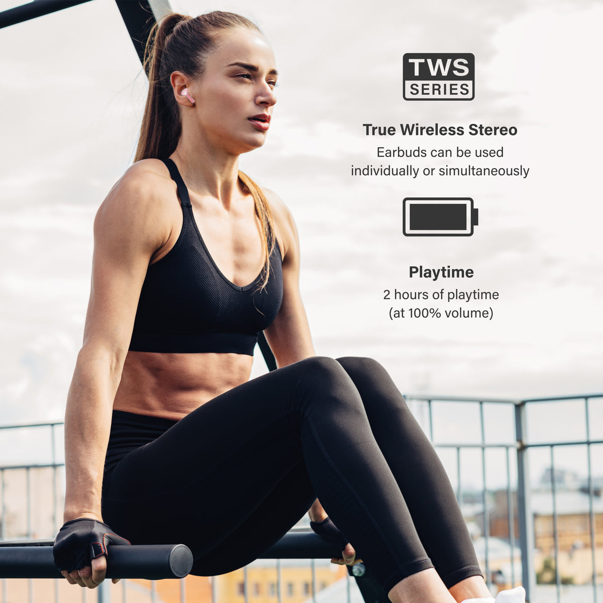 TWS transparent case W /DISPLY