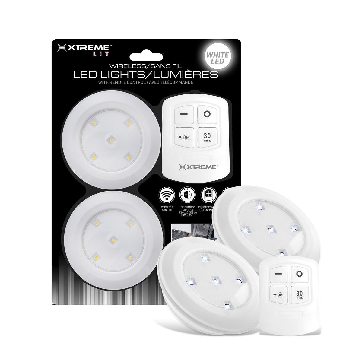 Wireless Puck LED Lights - 2 pack
