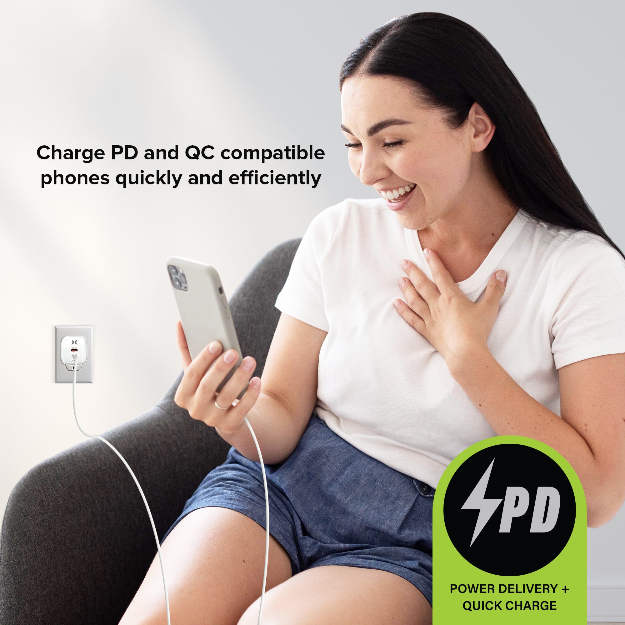 65W GaN Dual PD C Wall Charger