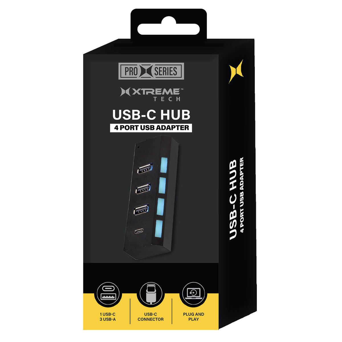 4 PORT HUB - TYPE C CABLE
