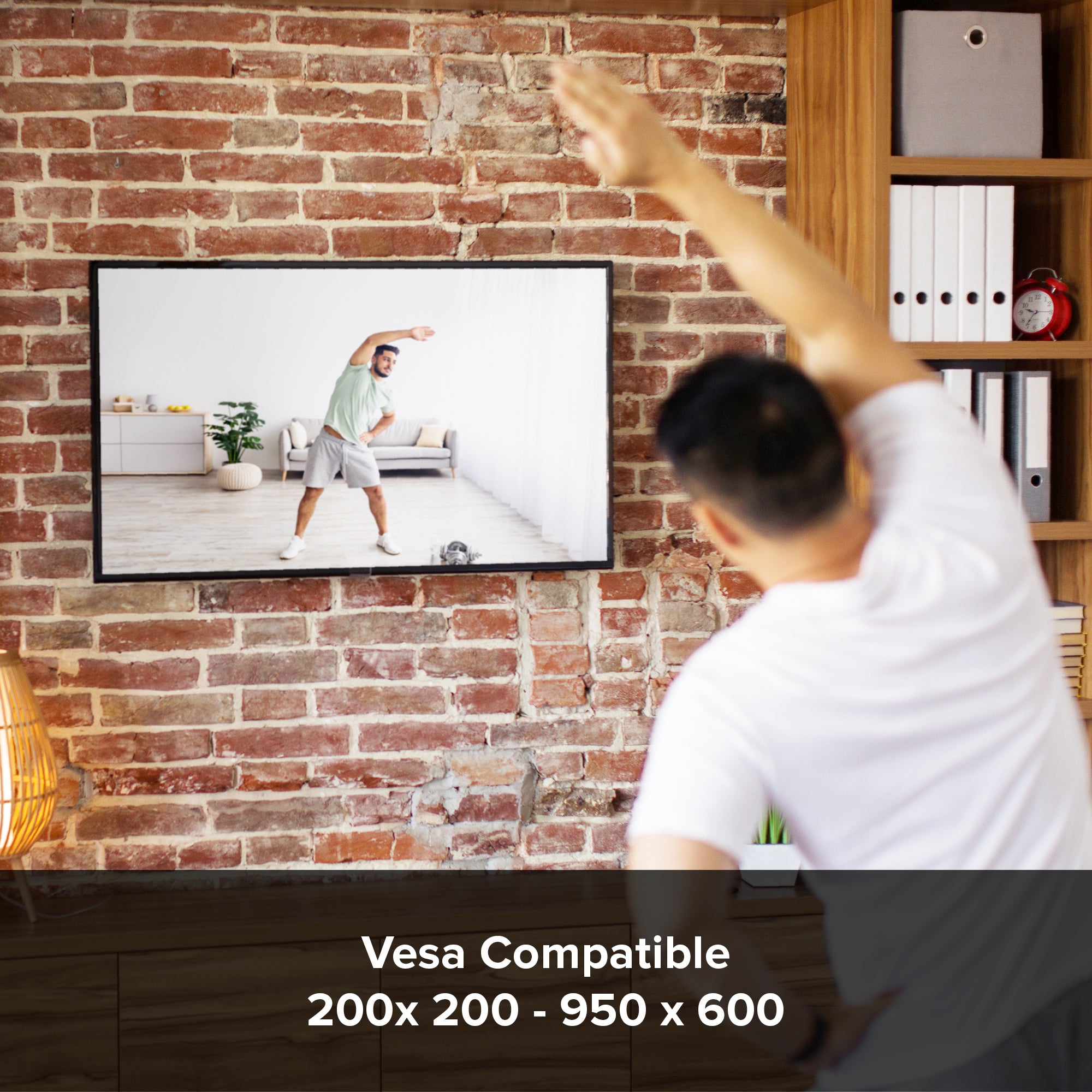 42"-100" Tilt Motion TV Wall Mount – Heavy-Duty VESA Mount, Supports up to 175lbs, Anti-Glare Downward Tilt & Post-Install Leveling, Includes Built-In Level