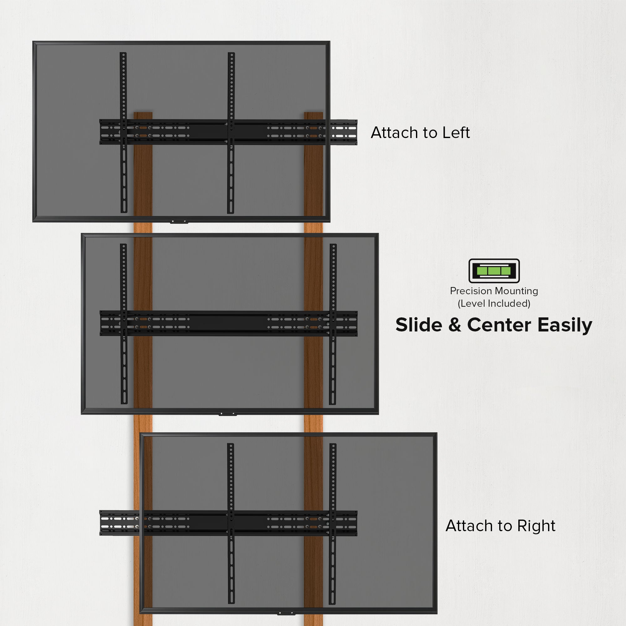 42"-100" Tilt Motion TV Wall Mount – Heavy-Duty VESA Mount, Supports up to 175lbs, Anti-Glare Downward Tilt & Post-Install Leveling, Includes Built-In Level