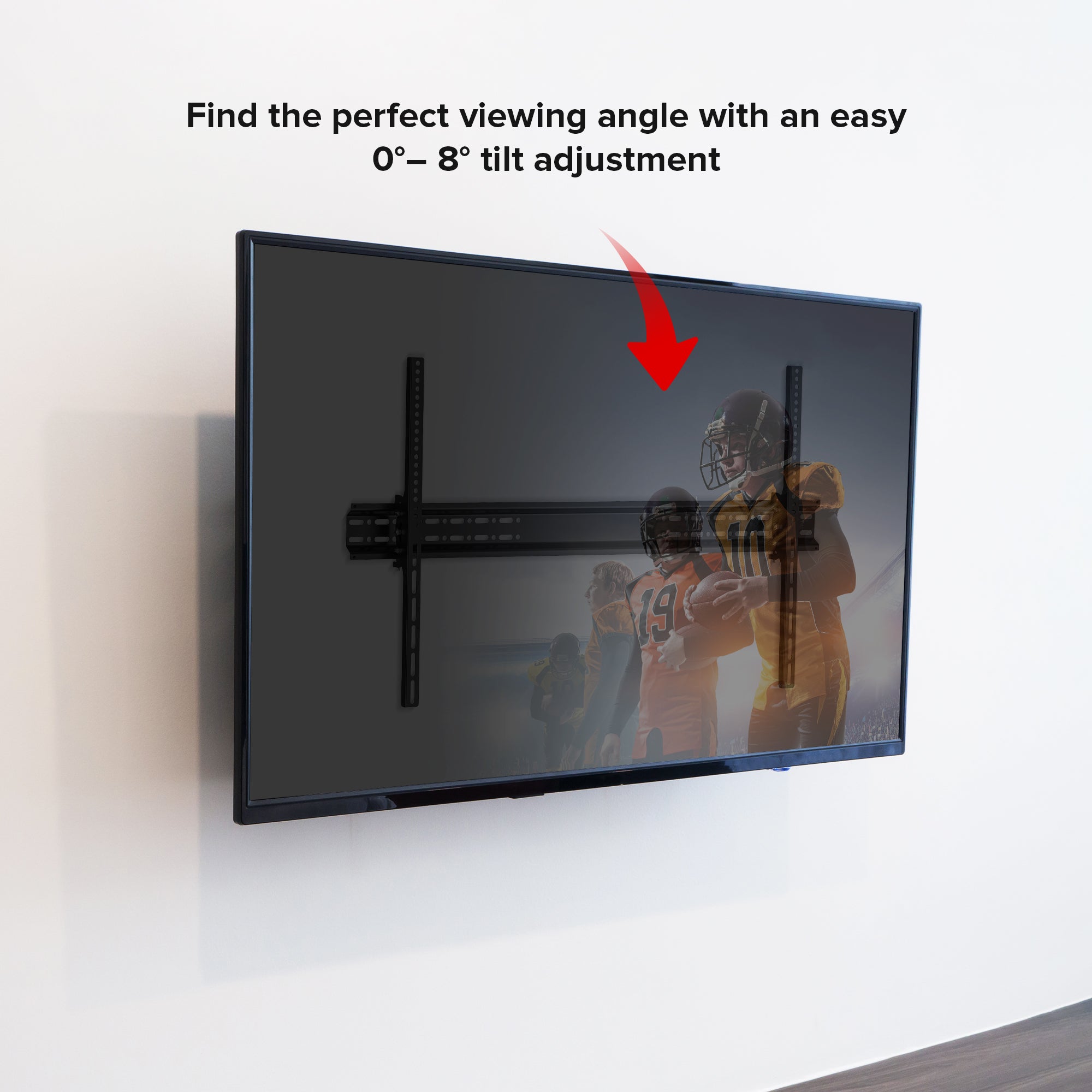 42"-100" Tilt Motion TV Wall Mount – Heavy-Duty VESA Mount, Supports up to 175lbs, Anti-Glare Downward Tilt & Post-Install Leveling, Includes Built-In Level