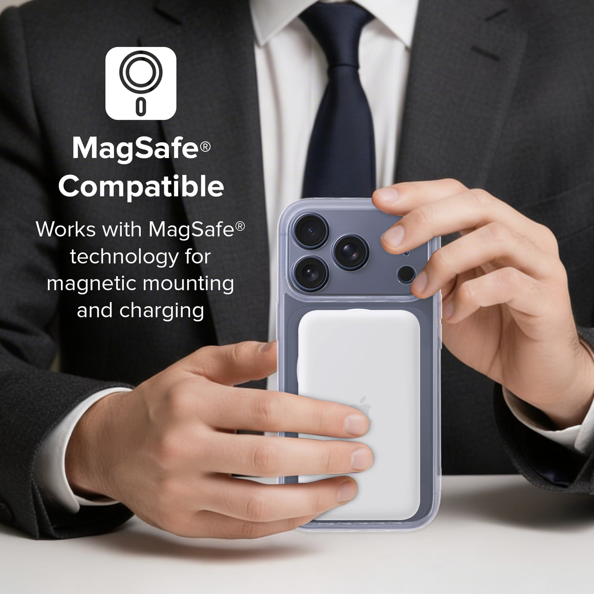 iPhone 17 Pro Max Protective Phone Case, Shock-Absorbing Slim Cover with Raised Screen & Camera Edges, Clear
