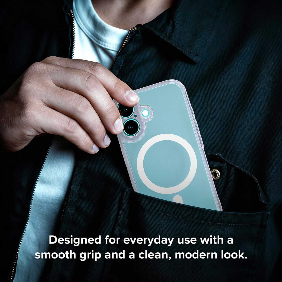 iPhone 16 Protective Phone Case, Shock-Absorbing Slim Cover with Raised Screen & Camera Edges, Clear