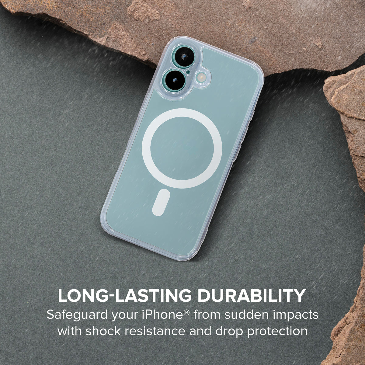 iPhone 16 Protective Phone Case, Shock-Absorbing Slim Cover with Raised Screen & Camera Edges, Clear