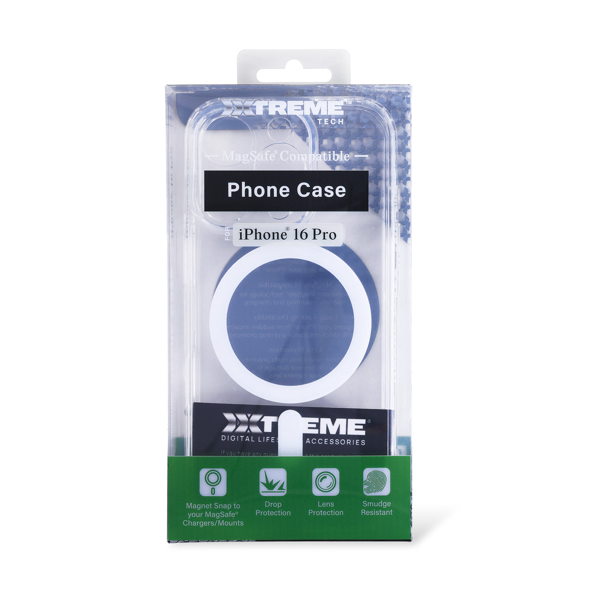 iPhone 16 Pro Protective Phone Case, Shock-Absorbing Slim Cover with Raised Screen & Camera Edges, Clear