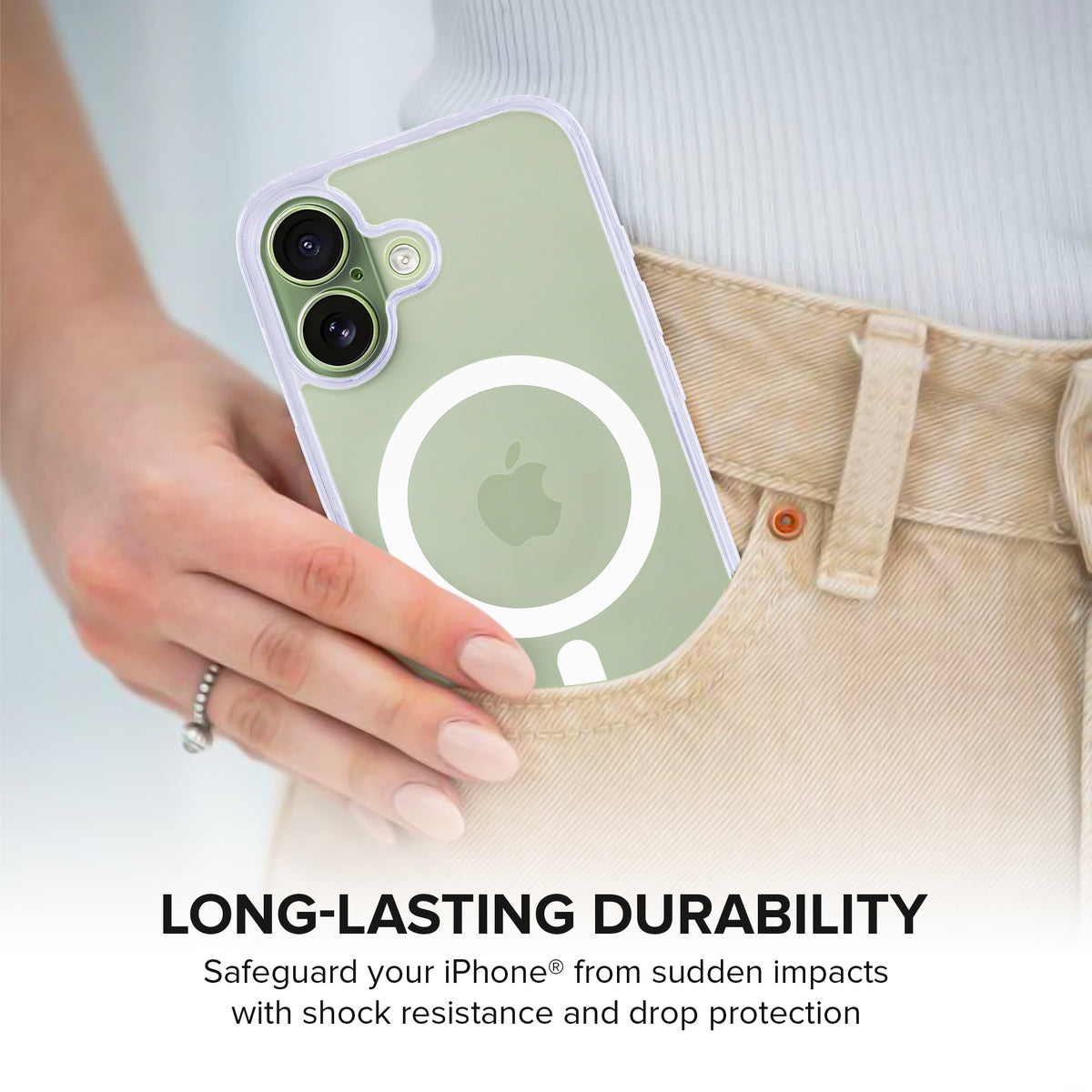 iPhone 17 Protective Phone Case, Shock-Absorbing Slim Cover with Raised Screen & Camera Edges, Clear