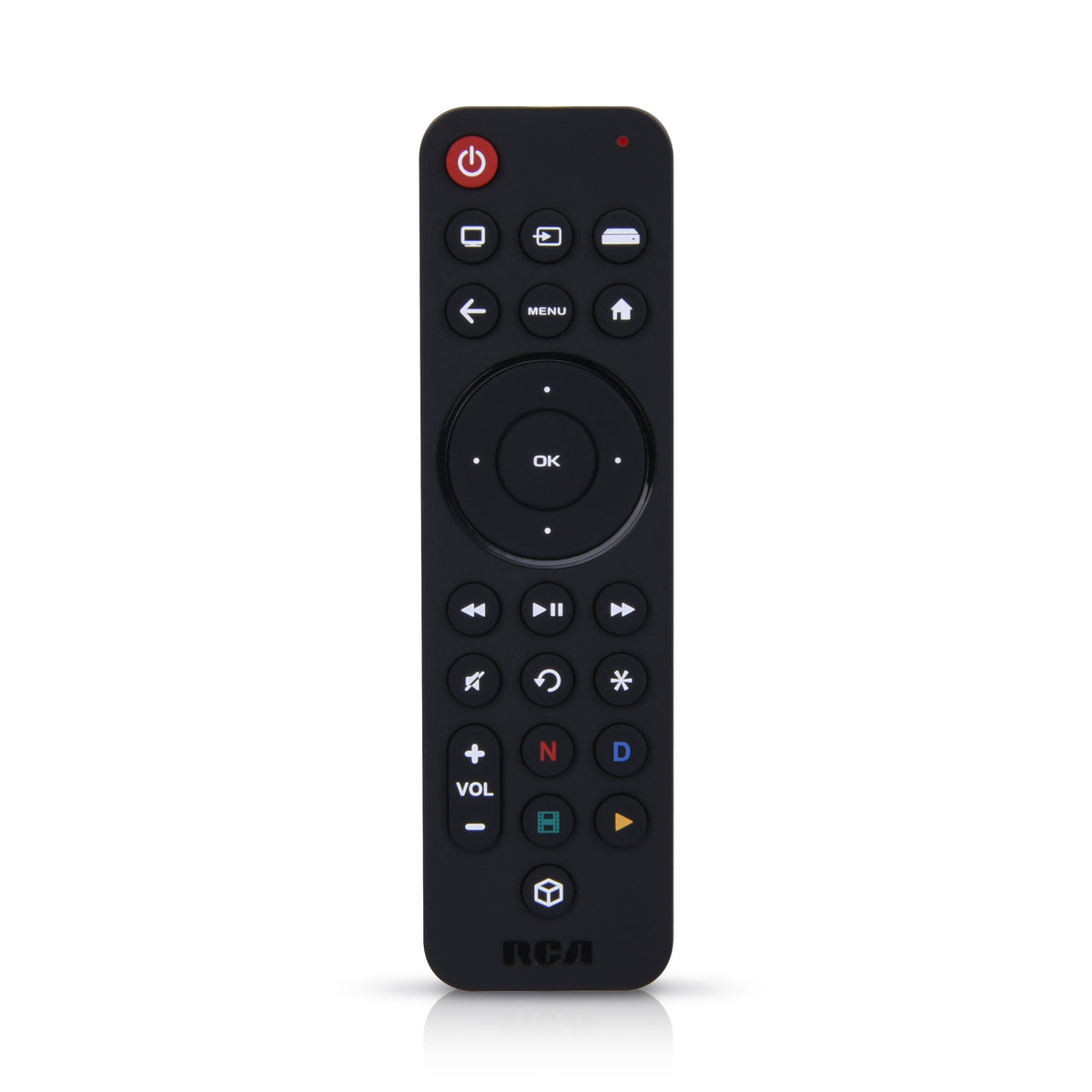 RCA Rechargeable 3-Device Universal Streaming Remote Control for TV, Soundbar & Streaming Players, USB-C Charging