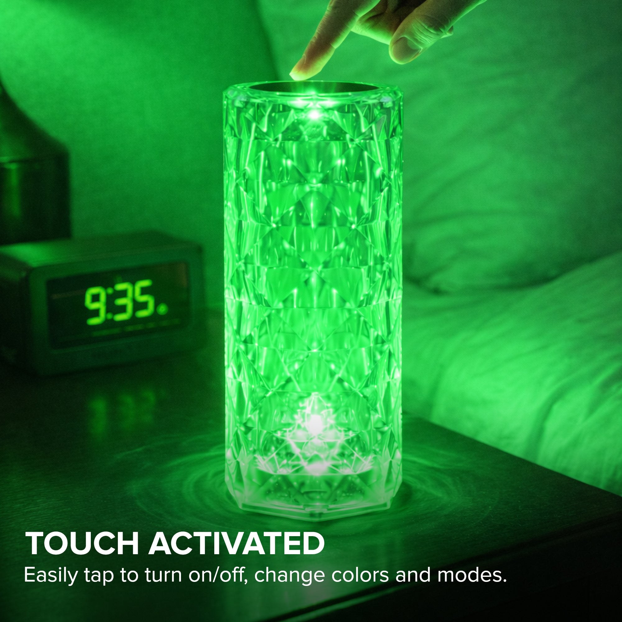 Rechargeable Magic Lamp with Remote Control - 16-Color Clear Crystal Decor Lamp