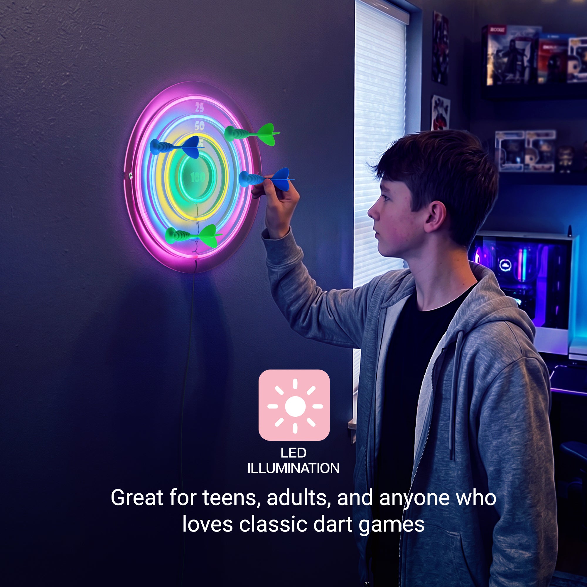 Neon Light Dart Board