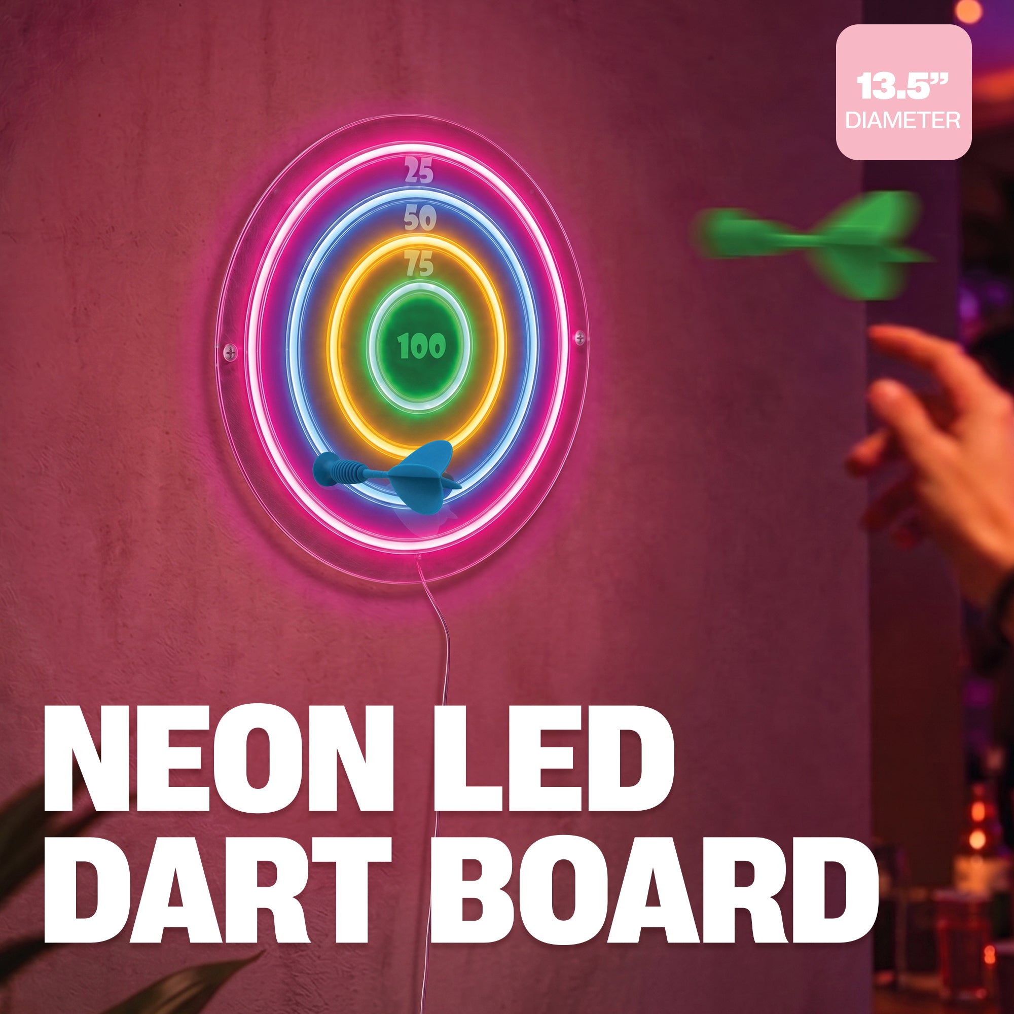 Neon Light Dart Board