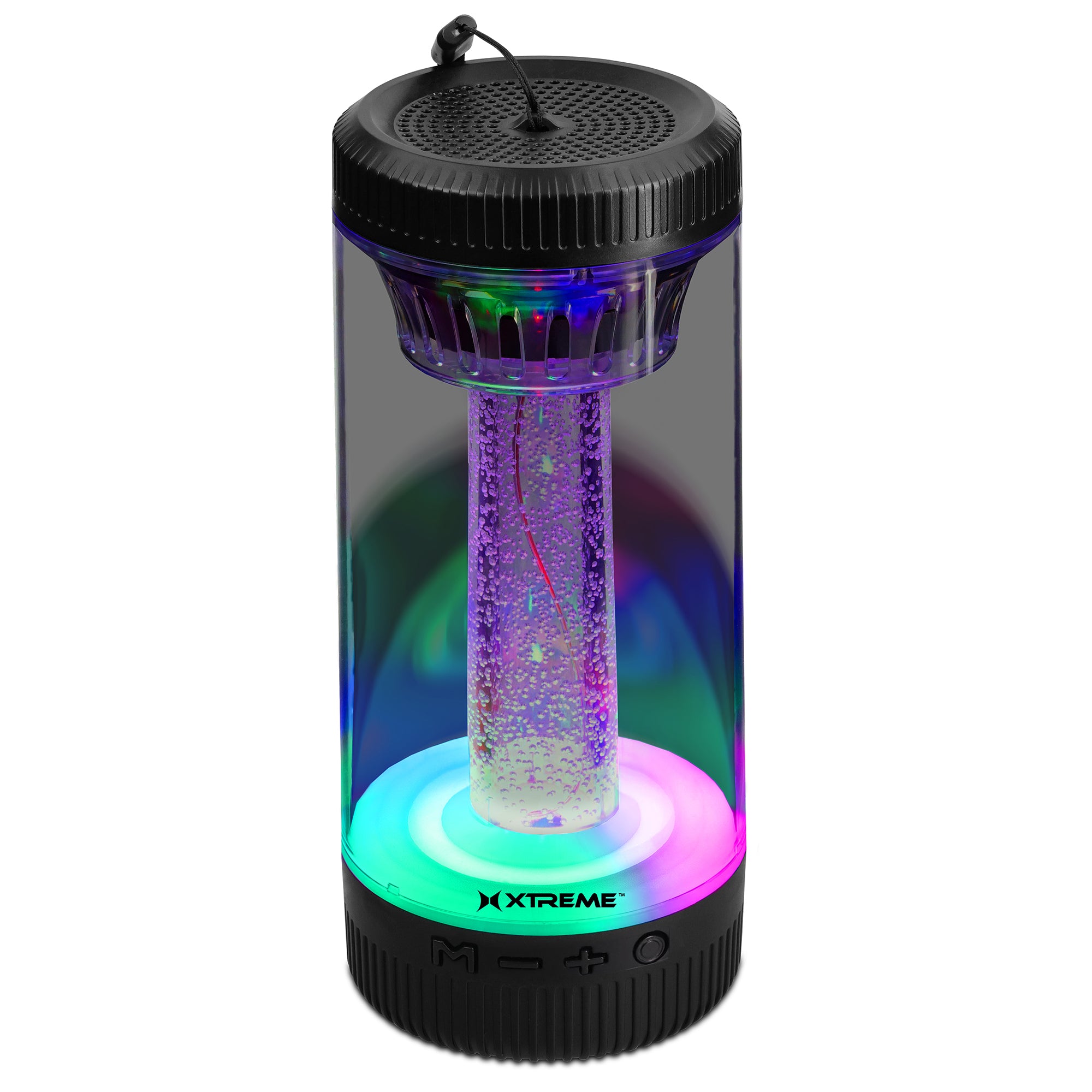 Light Show Sound-Reactive LED Bluetooth Speaker, Portable Wireless RGB Multicolor Cylinder Speaker with TWS True Wireless Stereo, Built-In Rechargeable Battery