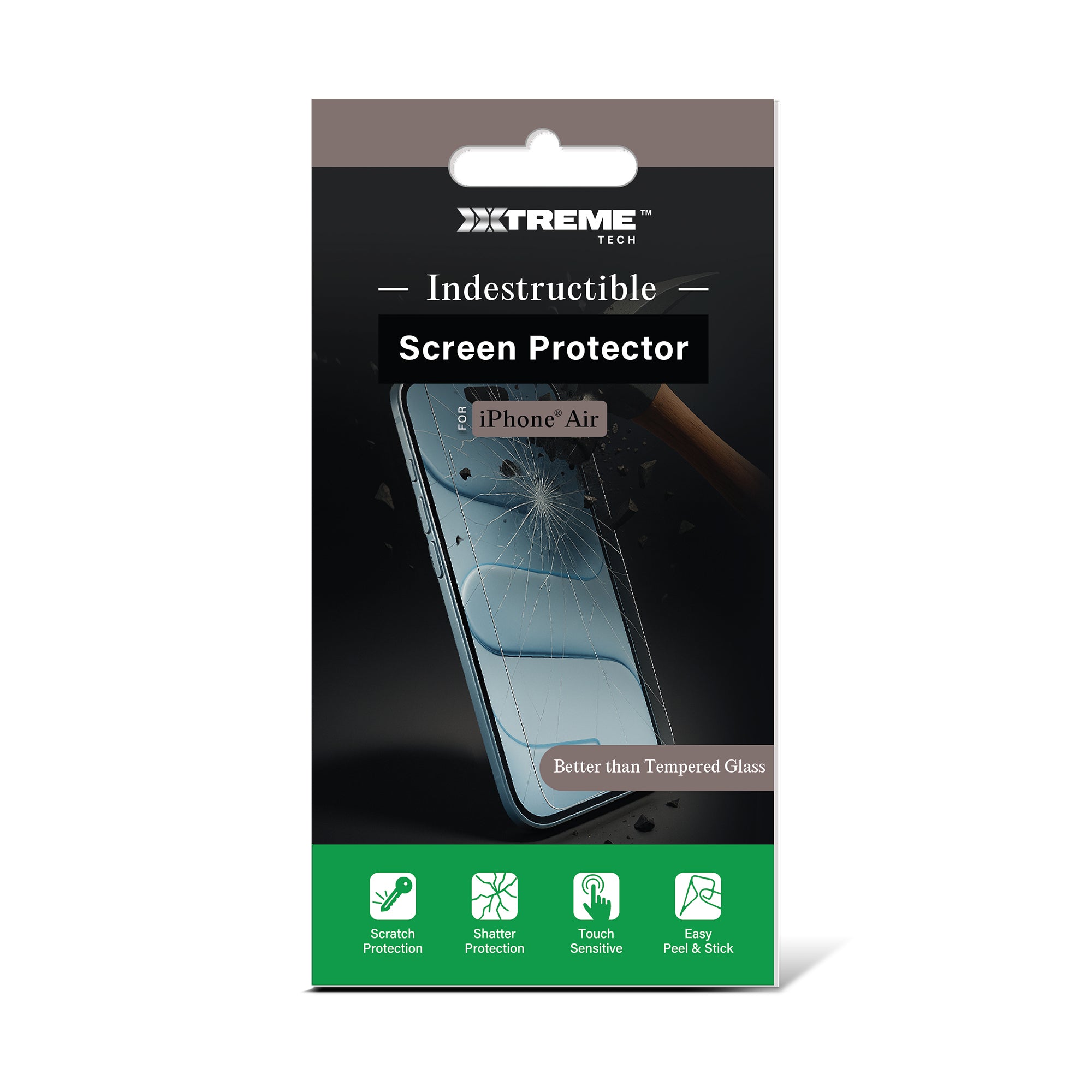 Premium Indestructible Screen Protector for iPhone 17 Plus, Shatterproof & Scratch Resistant Glass Film, Touch Sensitive Easy Peel & Stick Installation