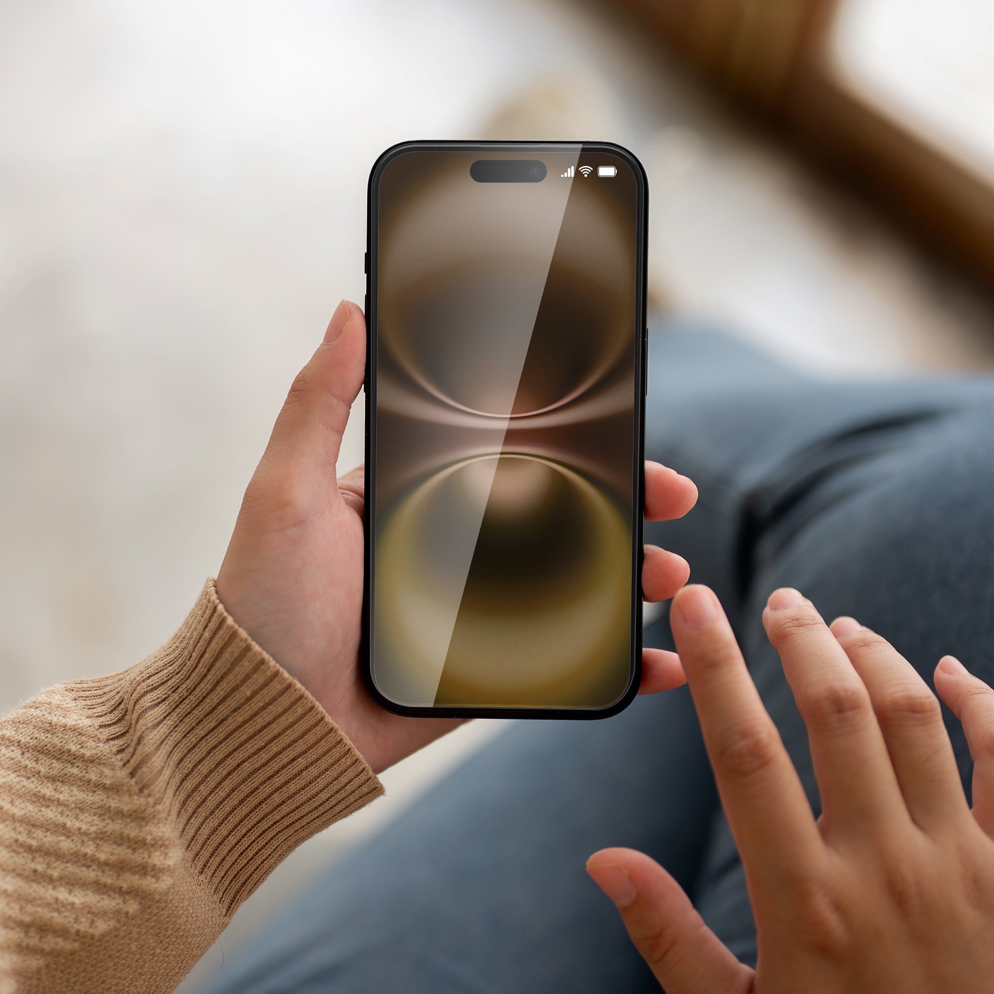 Premium Indestructible Screen Protector for iPhone 16 Pro Max, Shatterproof & Scratch Resistant Glass Film, Touch Sensitive Easy Peel & Stick Installation