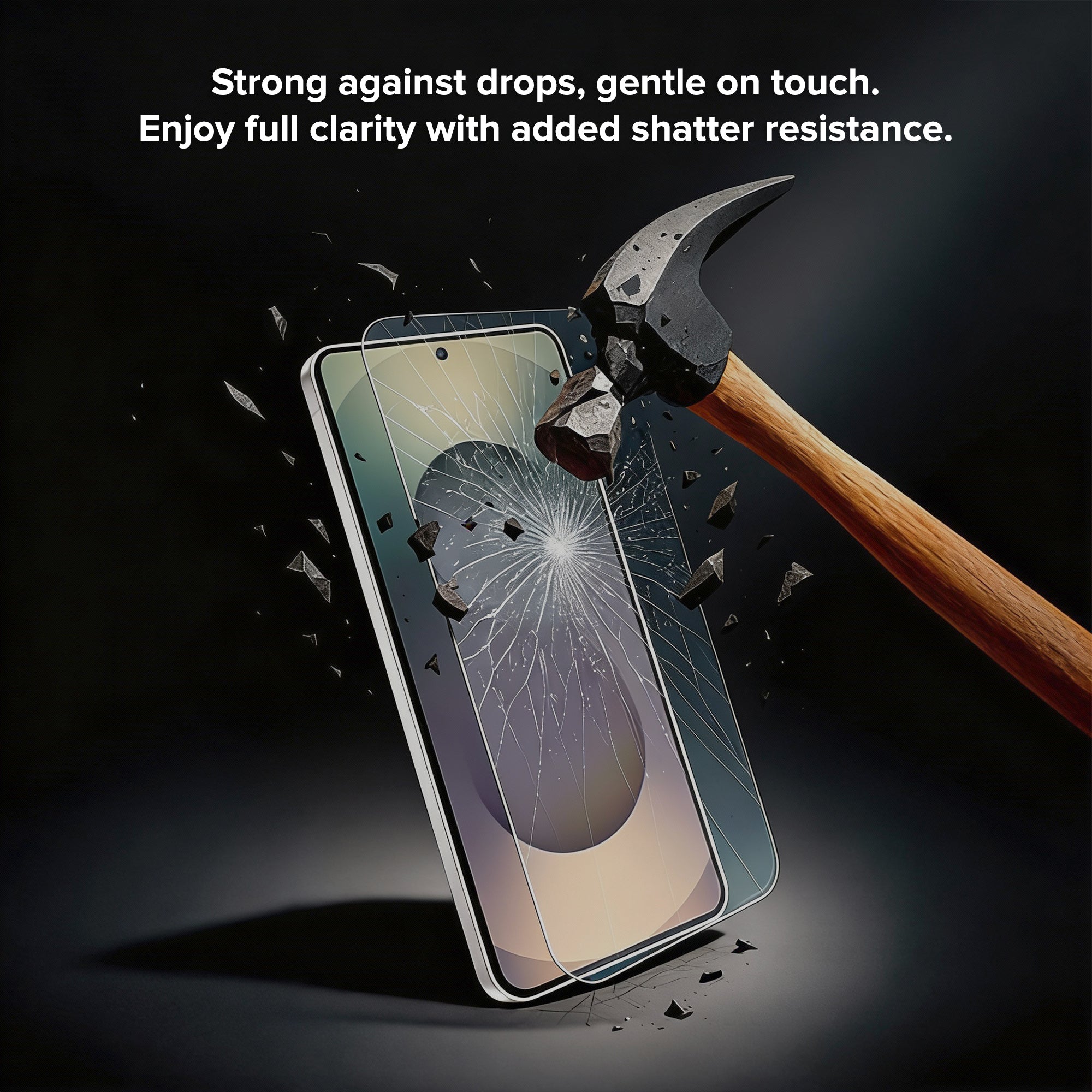 Indestructible Screen Protector for Samsung Galaxy S25 Ultra, Shatterproof & Scratch Resistant Glass Film Guard, Touch Sensitive Easy Peel & Stick