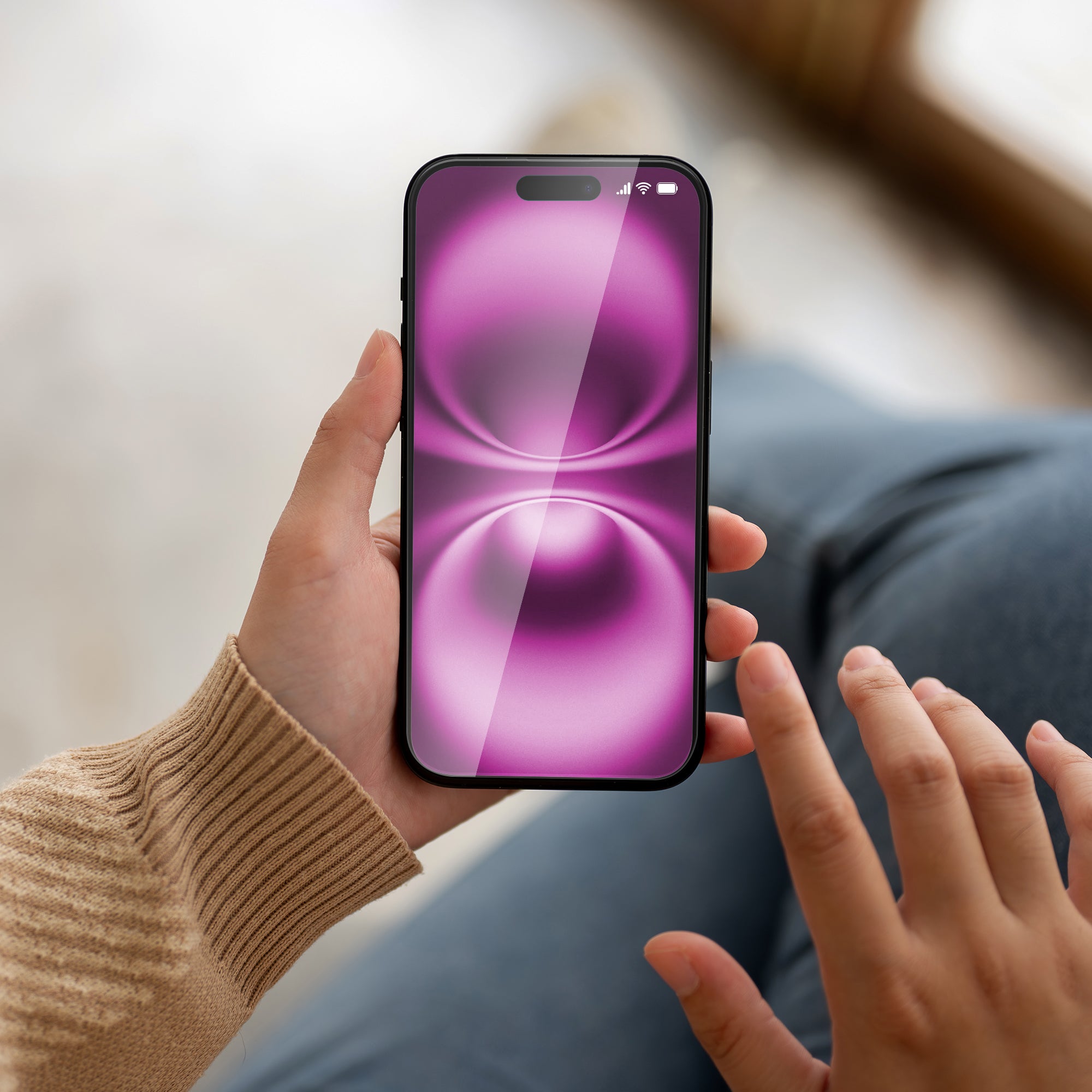 Premium Indestructible Screen Protector for iPhone 16 Plus, Shatterproof & Scratch Resistant Glass Film, Touch Sensitive Easy Peel & Stick Installation