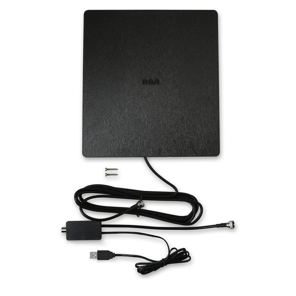 RCA Amplified Indoor HDTV Antenna, 50-Mile Range, Multi-Directional UHF/VHF Reception, Flat Design for 4K & 1080p TV