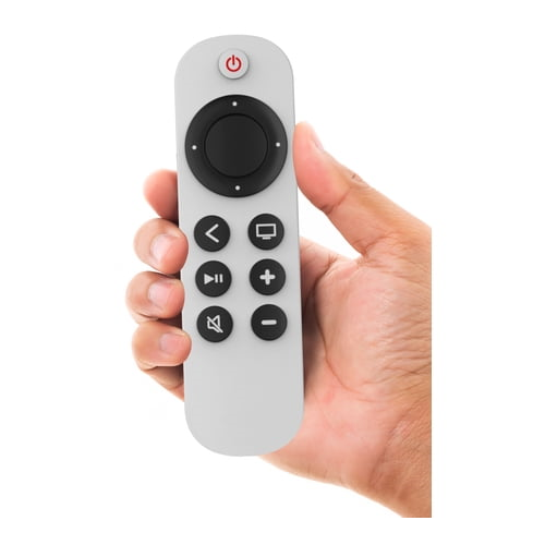 RCA Extra-Large Replacement Remote for Apple TV, Preprogrammed IR Remote with Large Buttons, 40 ft Range, Gray