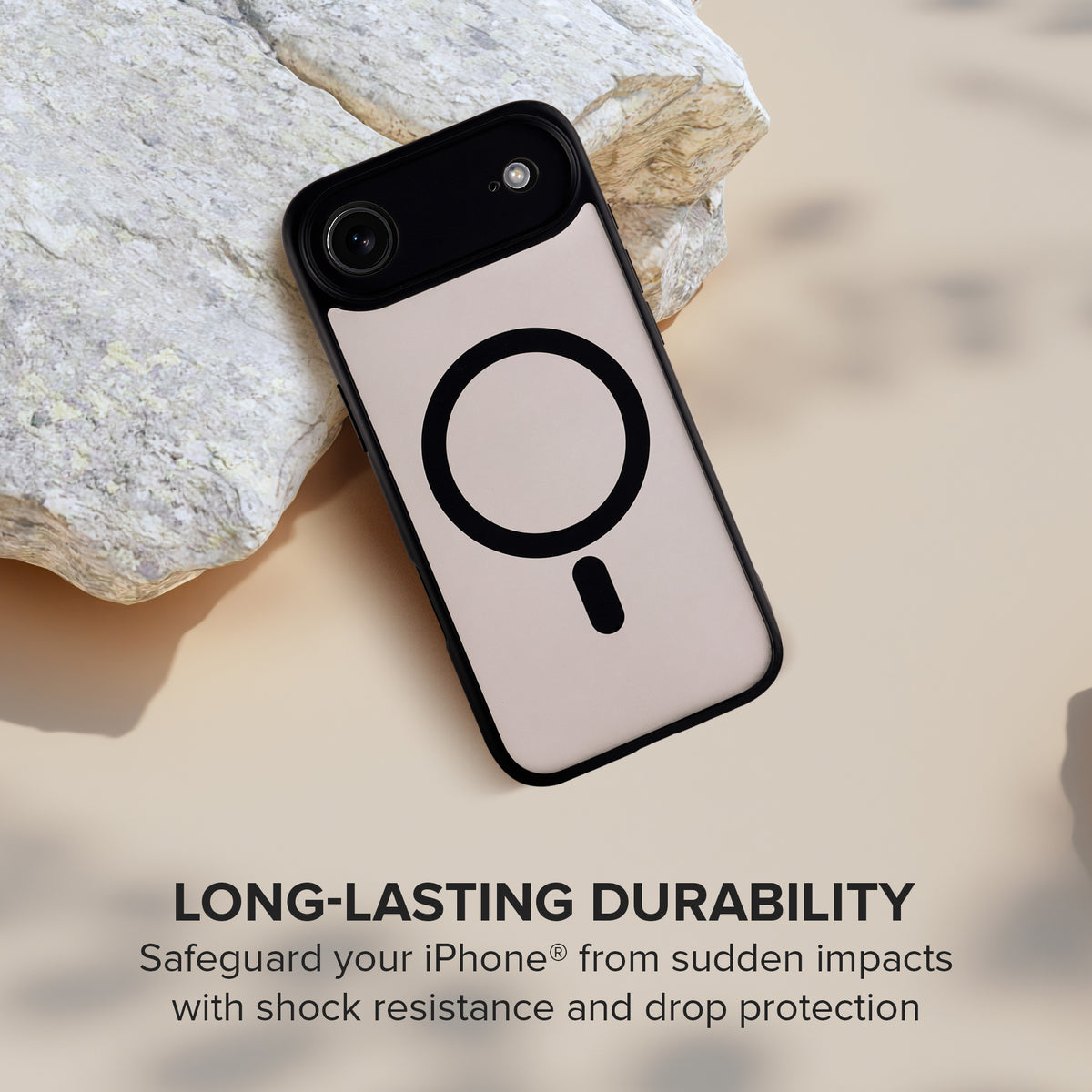 iPhone 17 Plus Protective Phone Case, Shock-Absorbing Slim Cover with Raised Screen & Camera Edges, Black