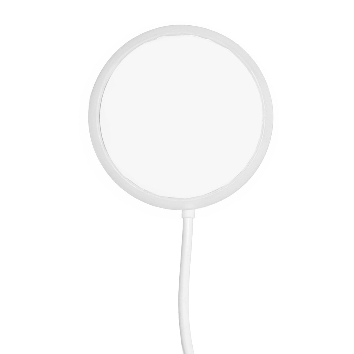 Magnetic Wireless Charging Pad, 15W Fast-Charge White USB-C Cable with Multicolor Flowing LED Light, 3.2 ft.