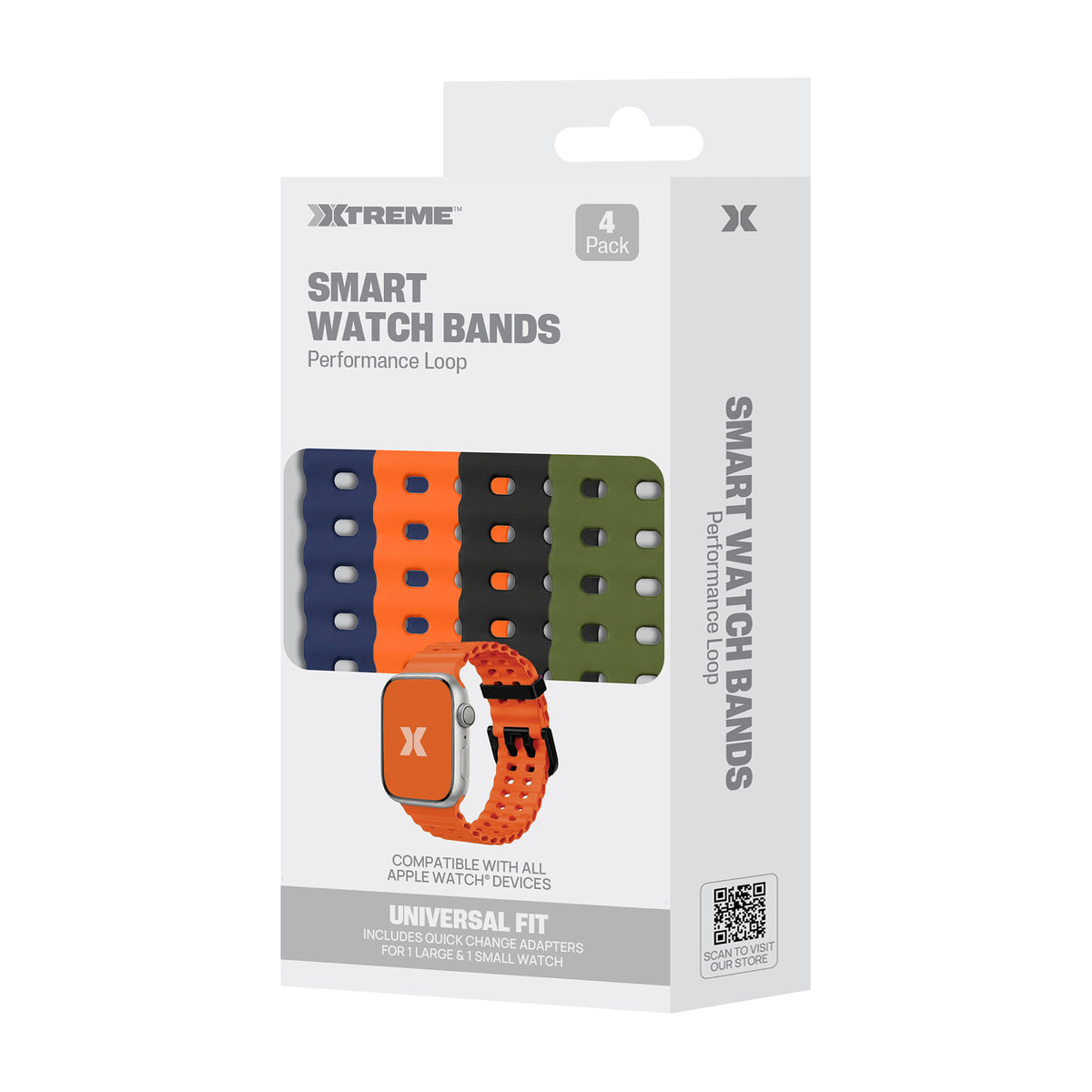 4-Pack Performance Loop Bands for Apple Watch Series 1-10 and Ultra 2, Waterproof Silicone Sport Watch Bands