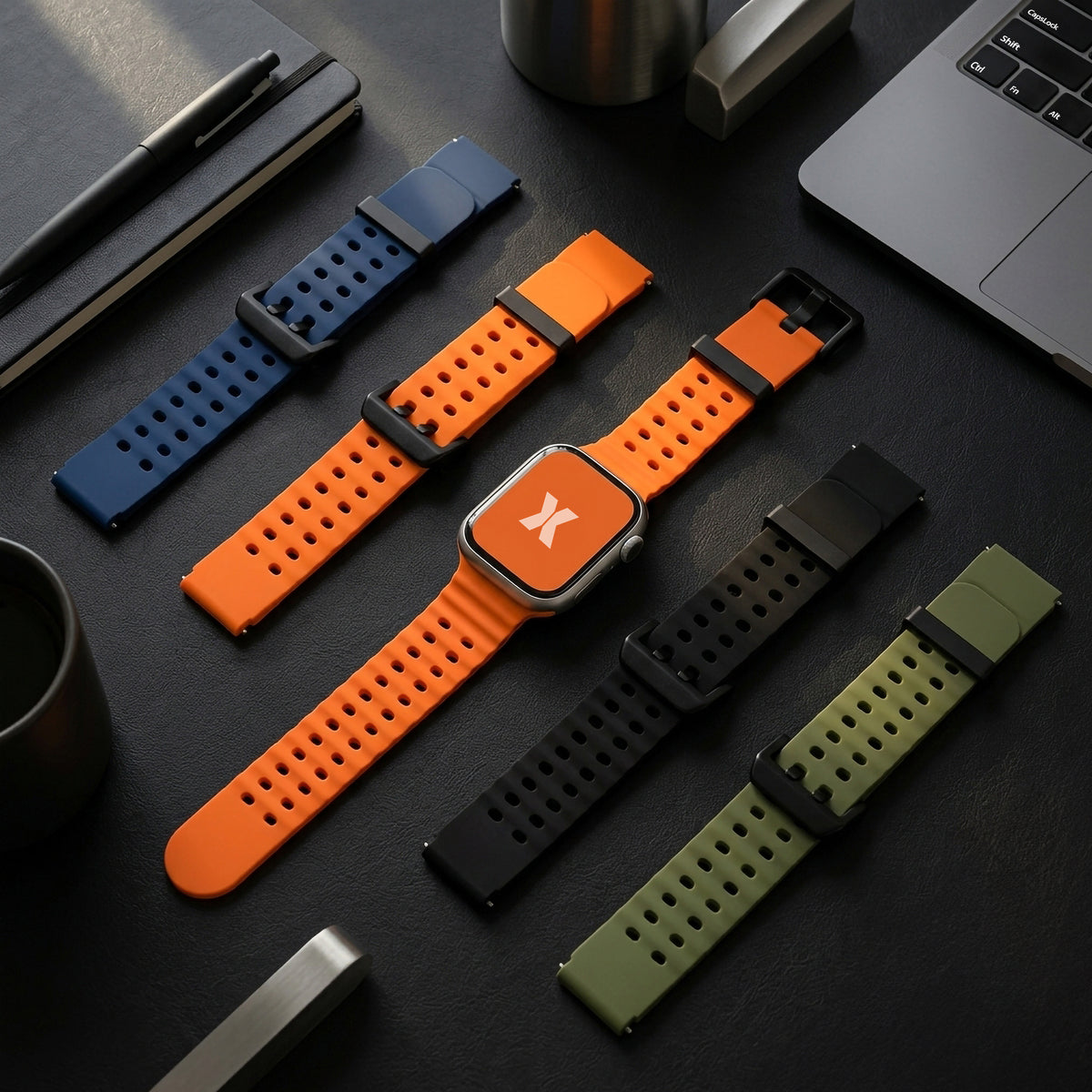 4-Pack Performance Loop Bands for Apple Watch Series 1-10 and Ultra 2, Waterproof Silicone Sport Watch Bands