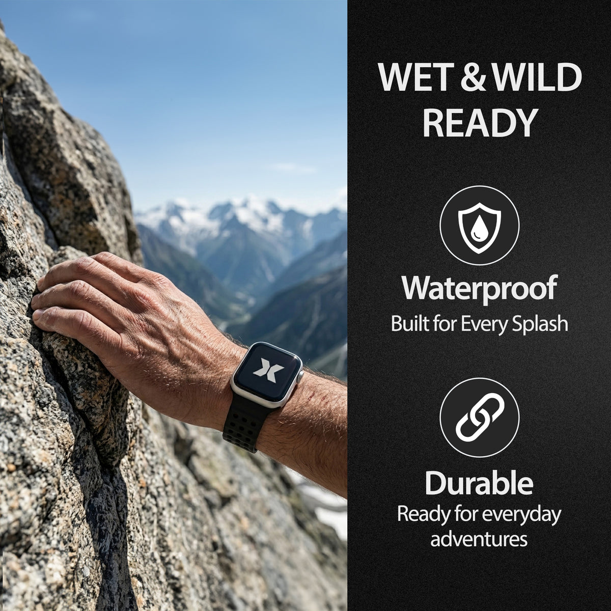 4-Pack Performance Loop Bands for Apple Watch Series 1-10 and Ultra 2, Waterproof Silicone Sport Watch Bands