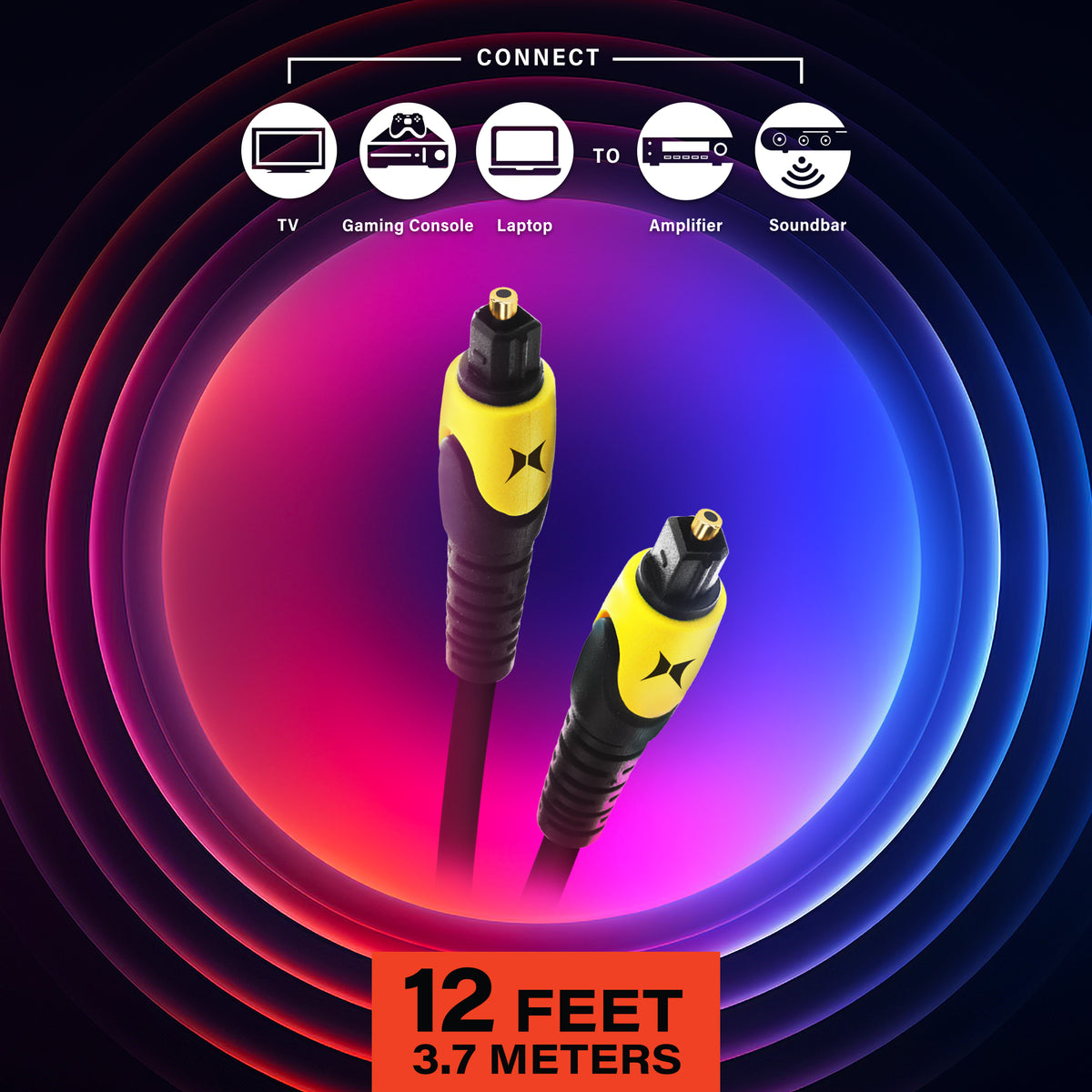 Optical Toslink Cable 12'