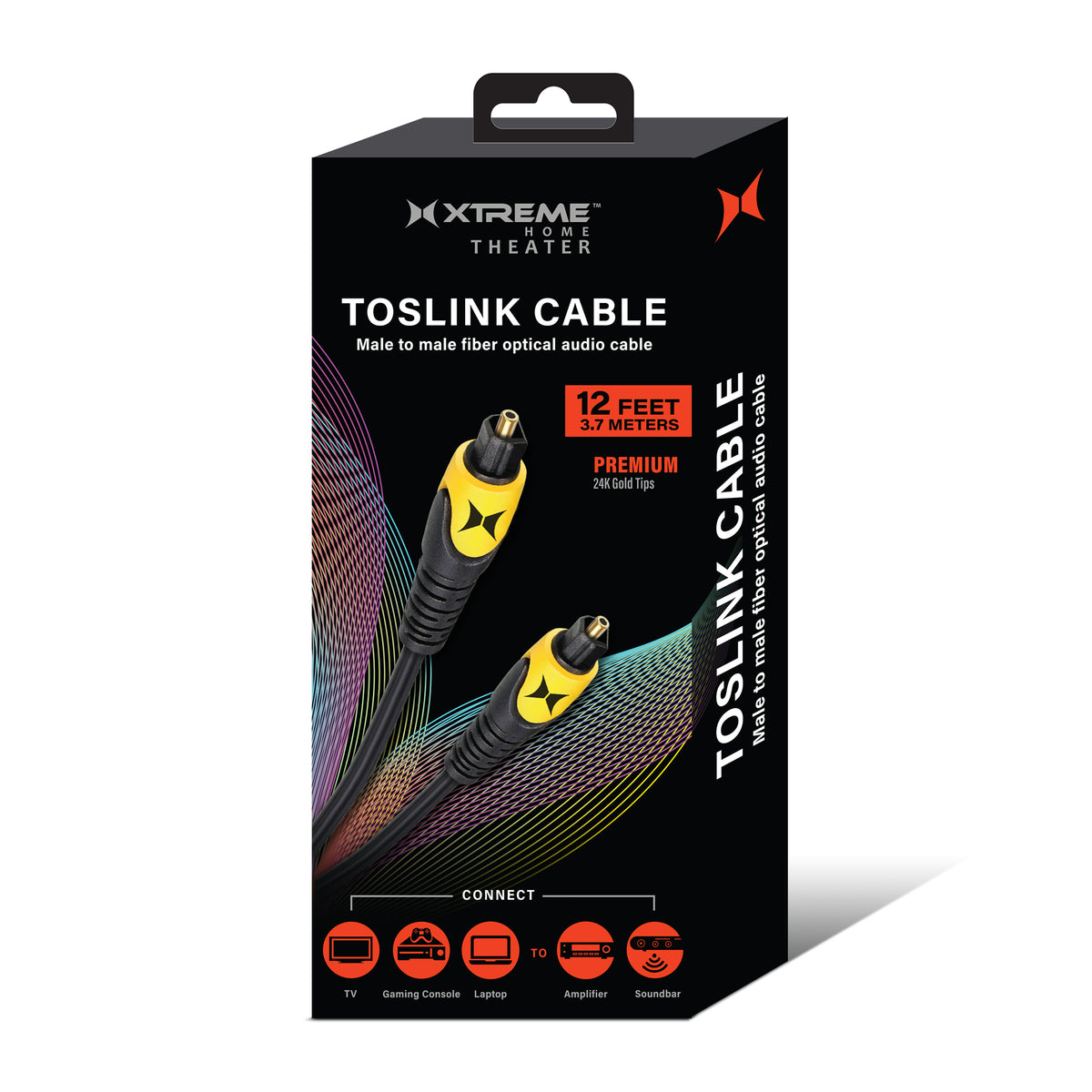 Optical Toslink Cable 12'